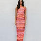 Hartlee Dress - Crimson Watercolour