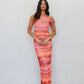 Hartlee Dress - Crimson Watercolour
