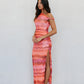 Hartlee Dress - Crimson Watercolour
