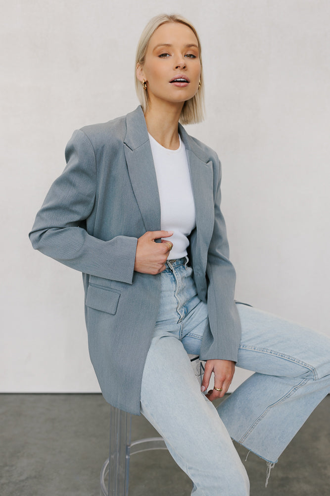 Ryder Boyfriend Blazer Grey
