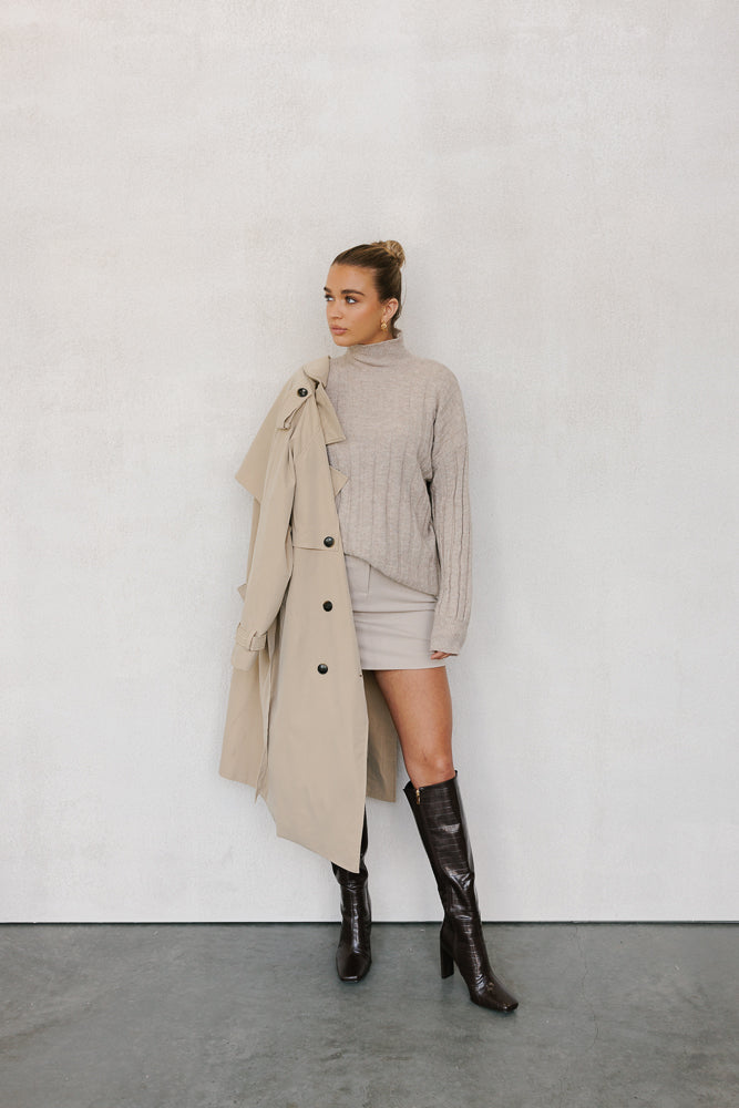 Remi Knit Beige Marle