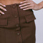 Haider Mini Skirt - Chocolate Brown