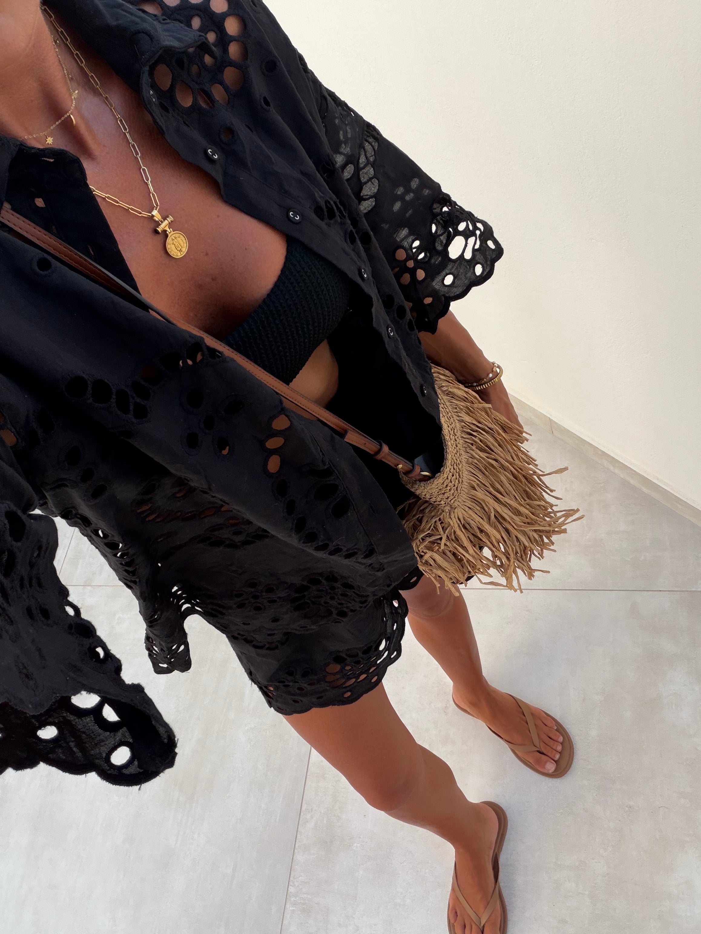 PRE ORDER Immy Shirt Black Sicily Lace