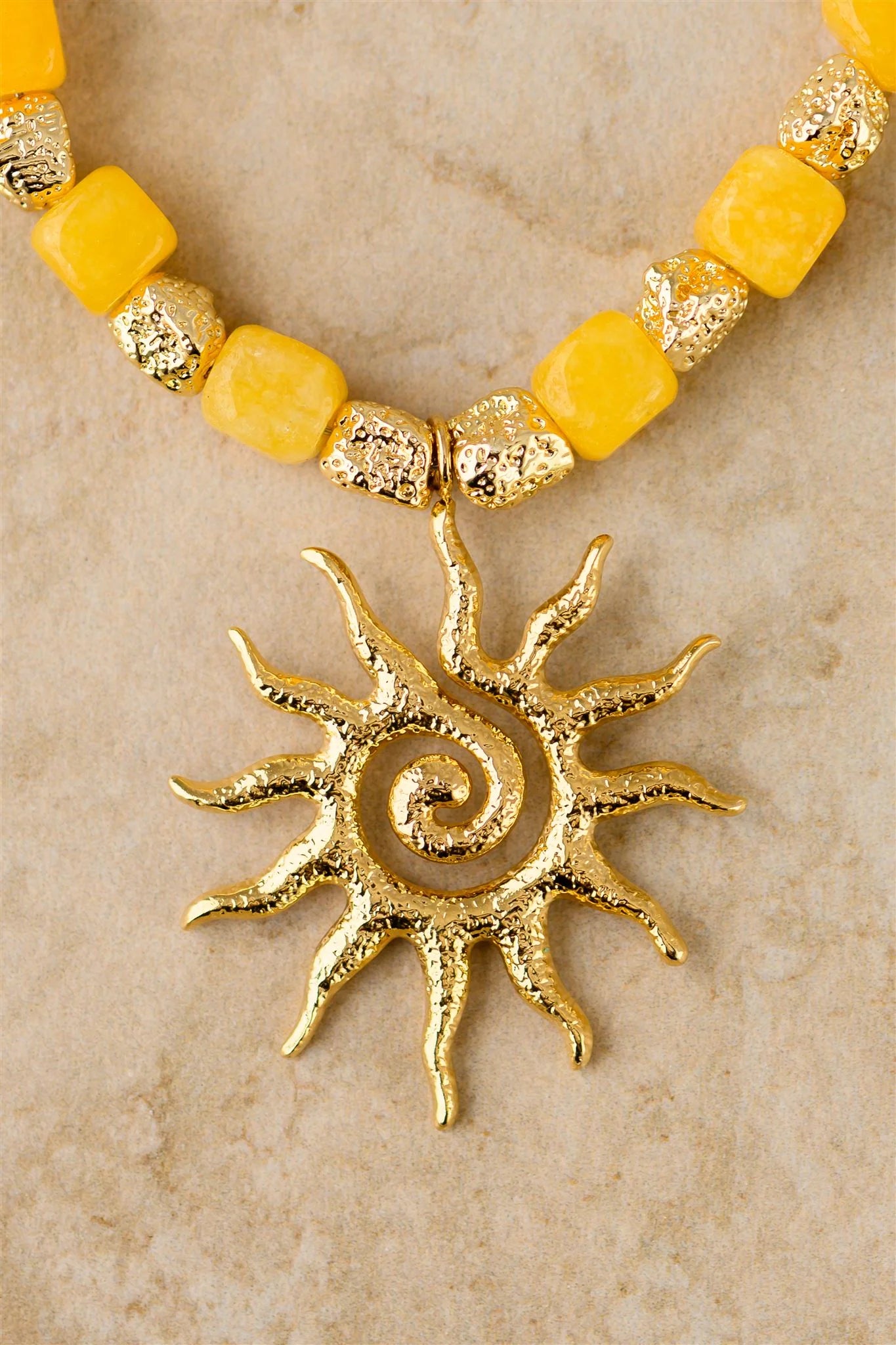 Liora Necklace Gold Sun