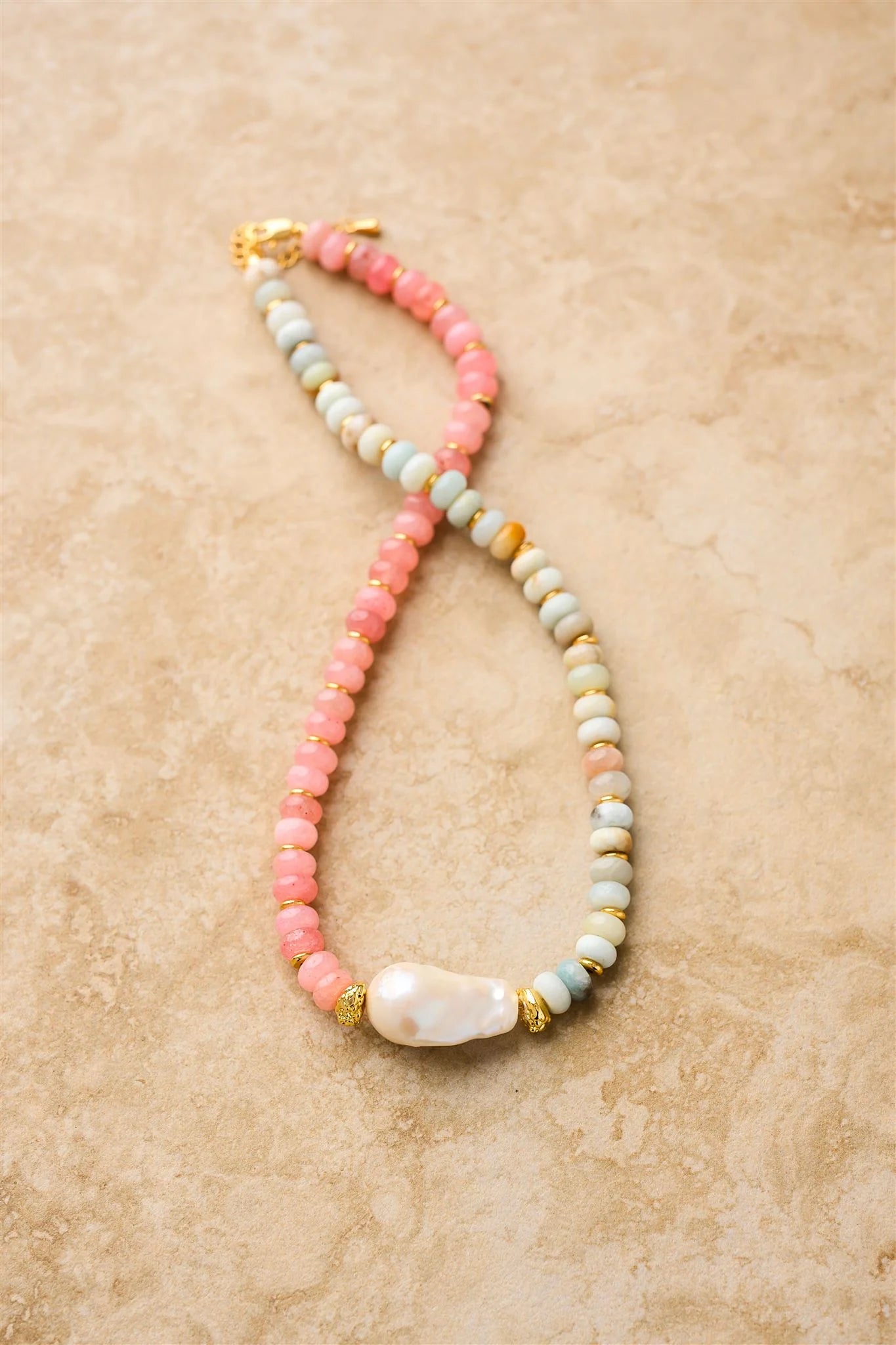 Tropica Necklace Pink Opal