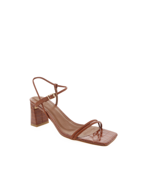 Isobella Heels - Dark Tan Croc