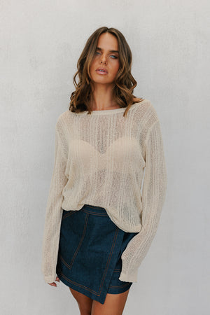 Idah Top - Beige Knit