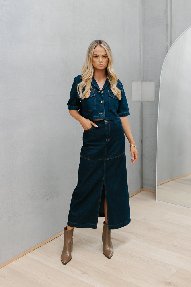 Hayden Skirt Indigo Denim