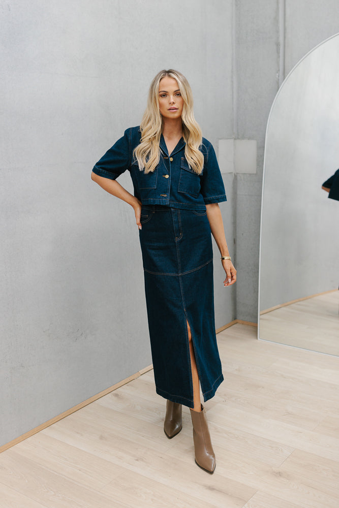 Hayden Skirt Indigo Denim