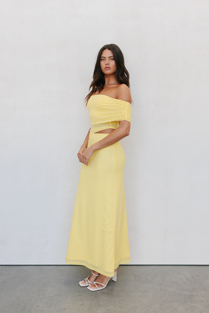 canary yellow formal dress Fiora Maxi Dress Canary Yellow
