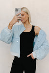 Inese Bomber Jacket - Washed Light Denim