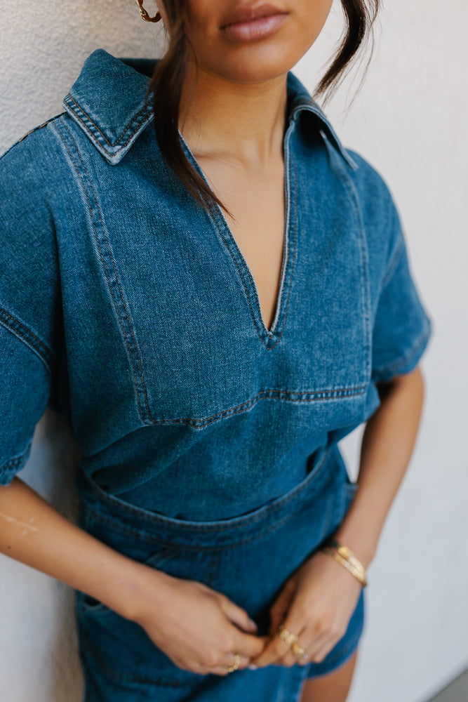 Xesse Top - Blue Denim