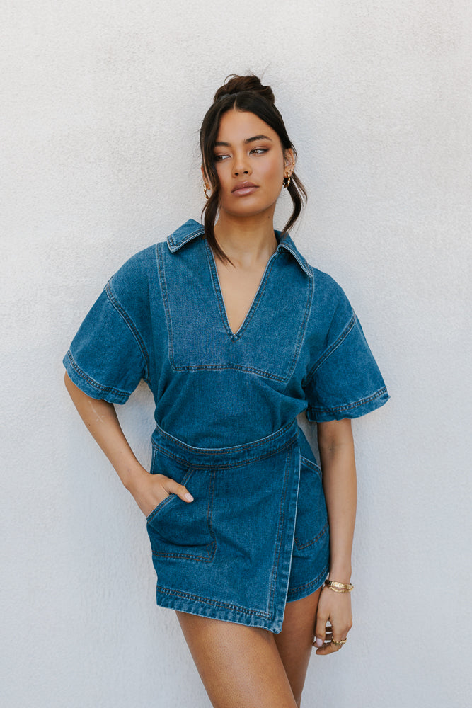 Xesse Top - Blue Denim