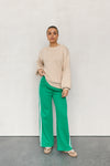 Jetta Pants - Green/White Stripe