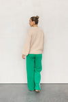 Jetta Pants - Green/White Stripe