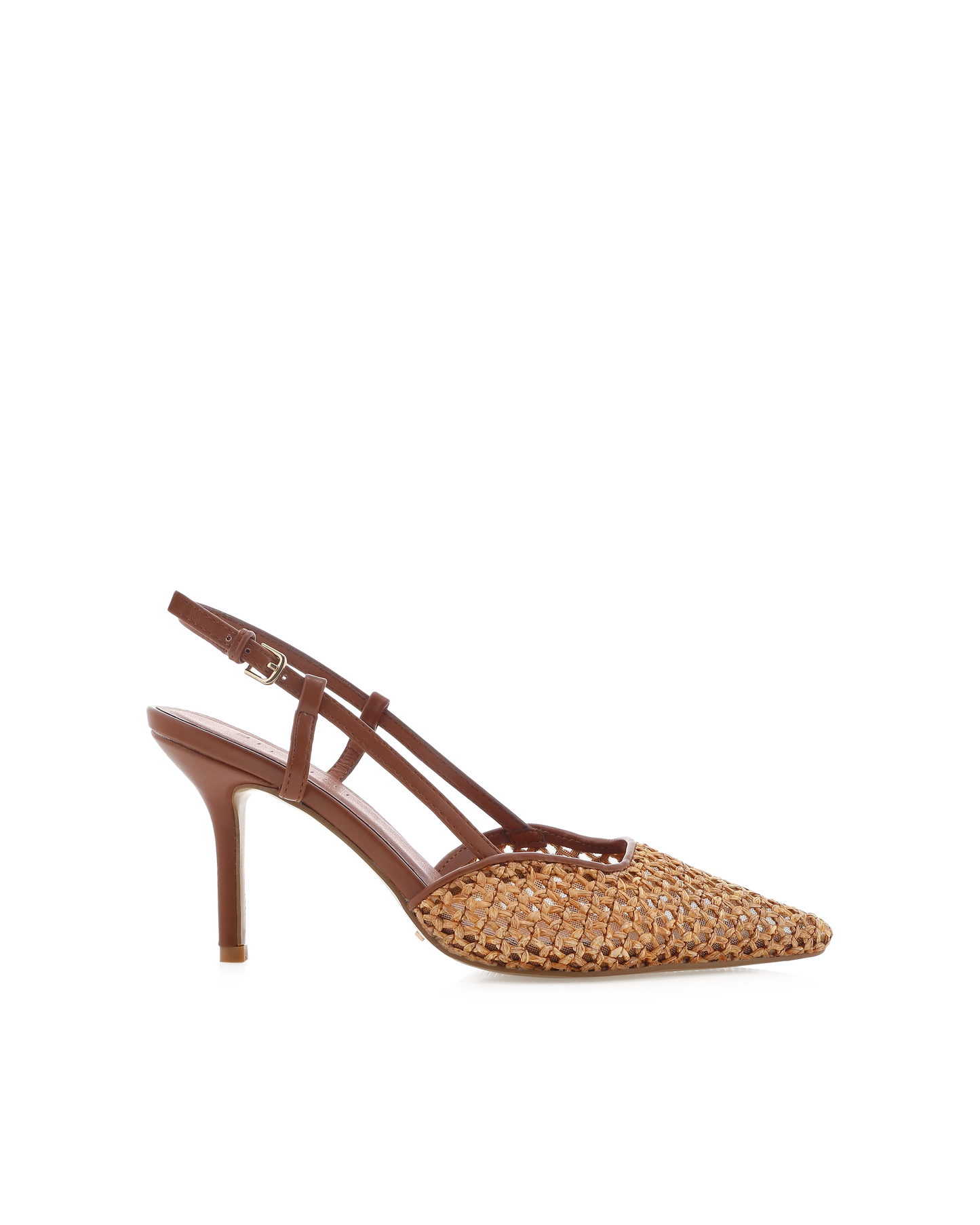 Kameron Heels - Dark Tan/Natural Raffia