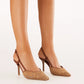 Kameron Heels - Dark Tan/Natural Raffia