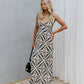 Kasen Dress - Cream/Black Geometric