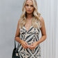 Kasen Dress - Cream/Black Geometric