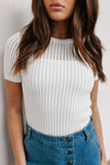 Kate Top - White Crochet