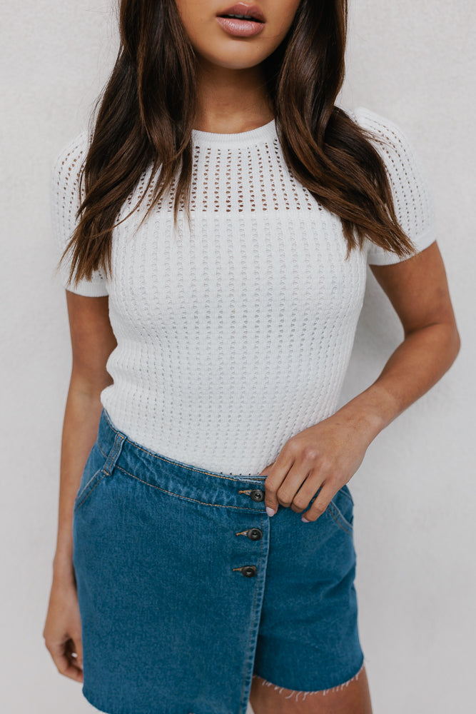 Kate Top - White Crochet