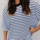 Kell Tee - White/Black Stripe