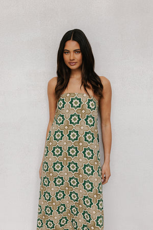 Kiama Dress - Khaki Tile