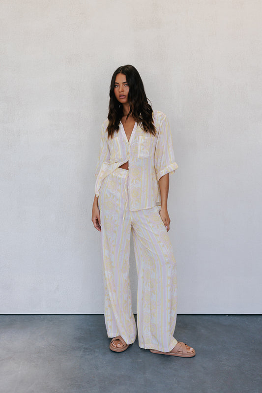 Delia Set - Lemon/Pink Floral