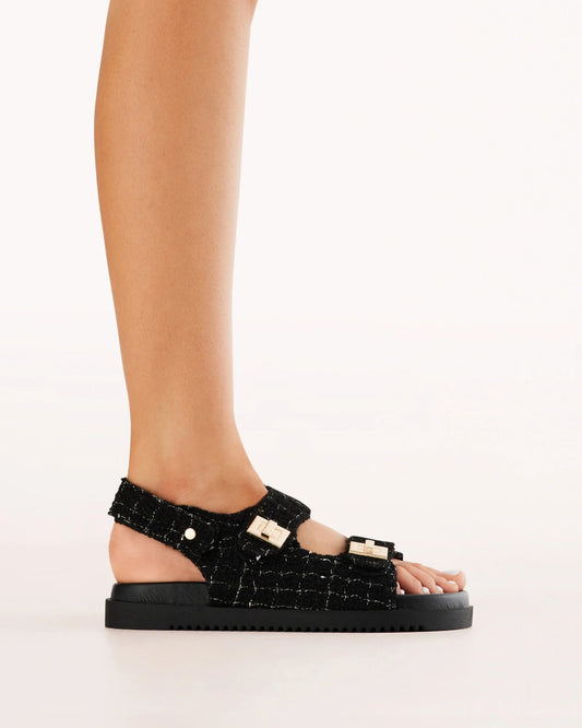 Lillian Sandals - Black Boucle