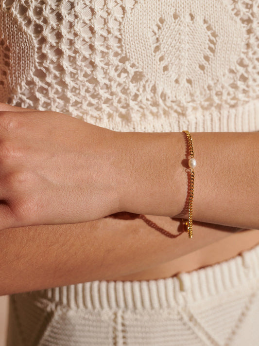 Rhoda Pearl Bracelet - Gold