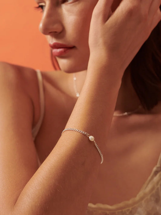 Rhoda Pearl Bracelet - Silver