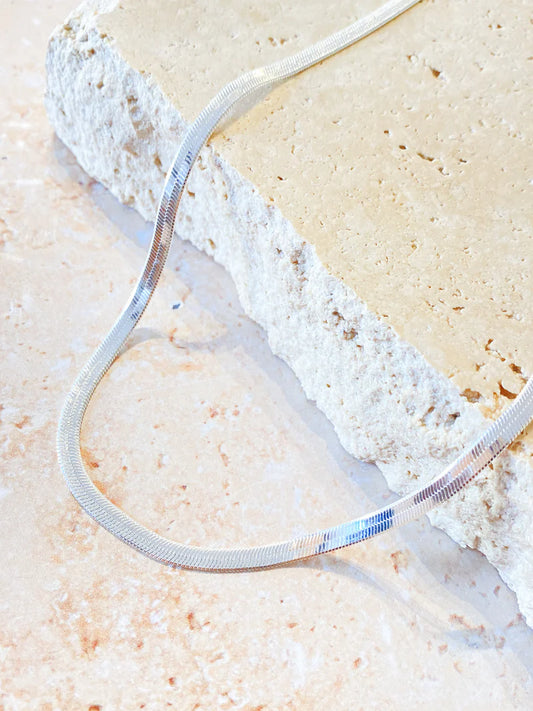 Cartar Snake Chain Necklace - Silver