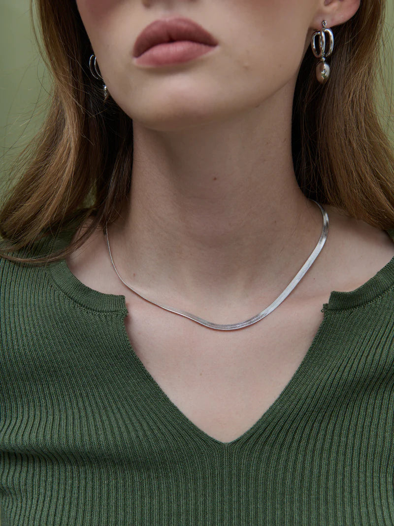 Cartar Snake Chain Necklace Silver