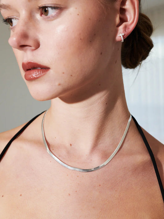 Cartar Snake Chain Necklace - Silver