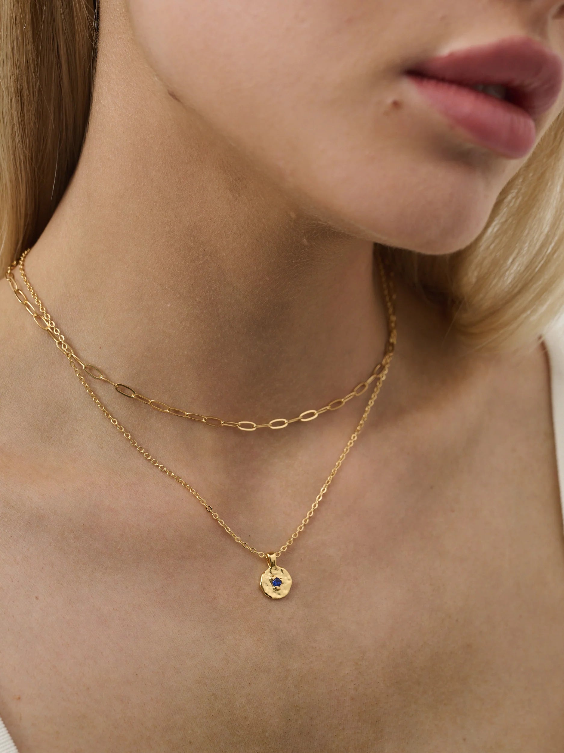 Birthstone Necklace Gold