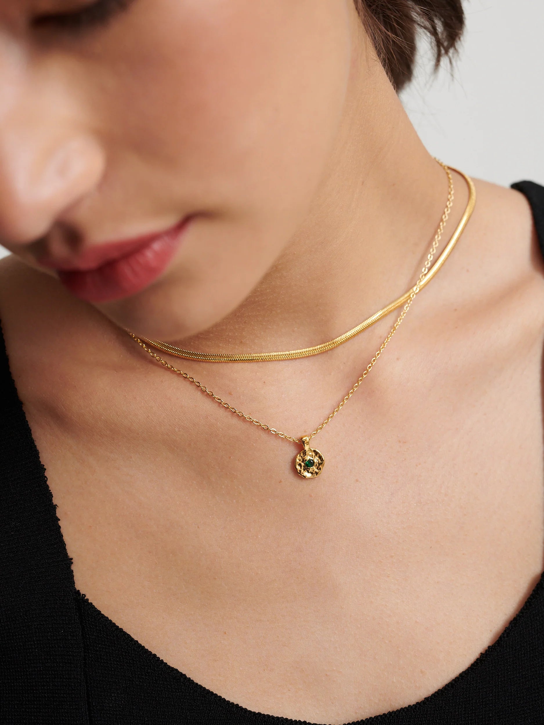 Birthstone Necklace Gold