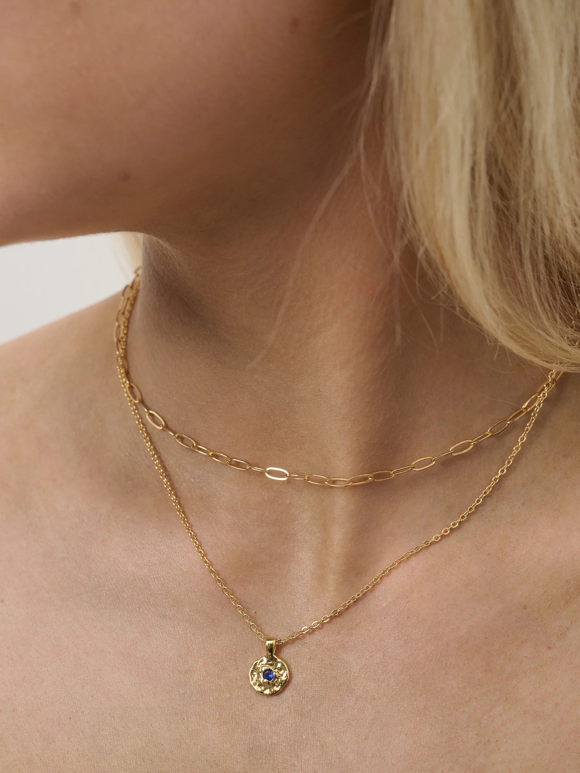 Birthstone Necklace Gold