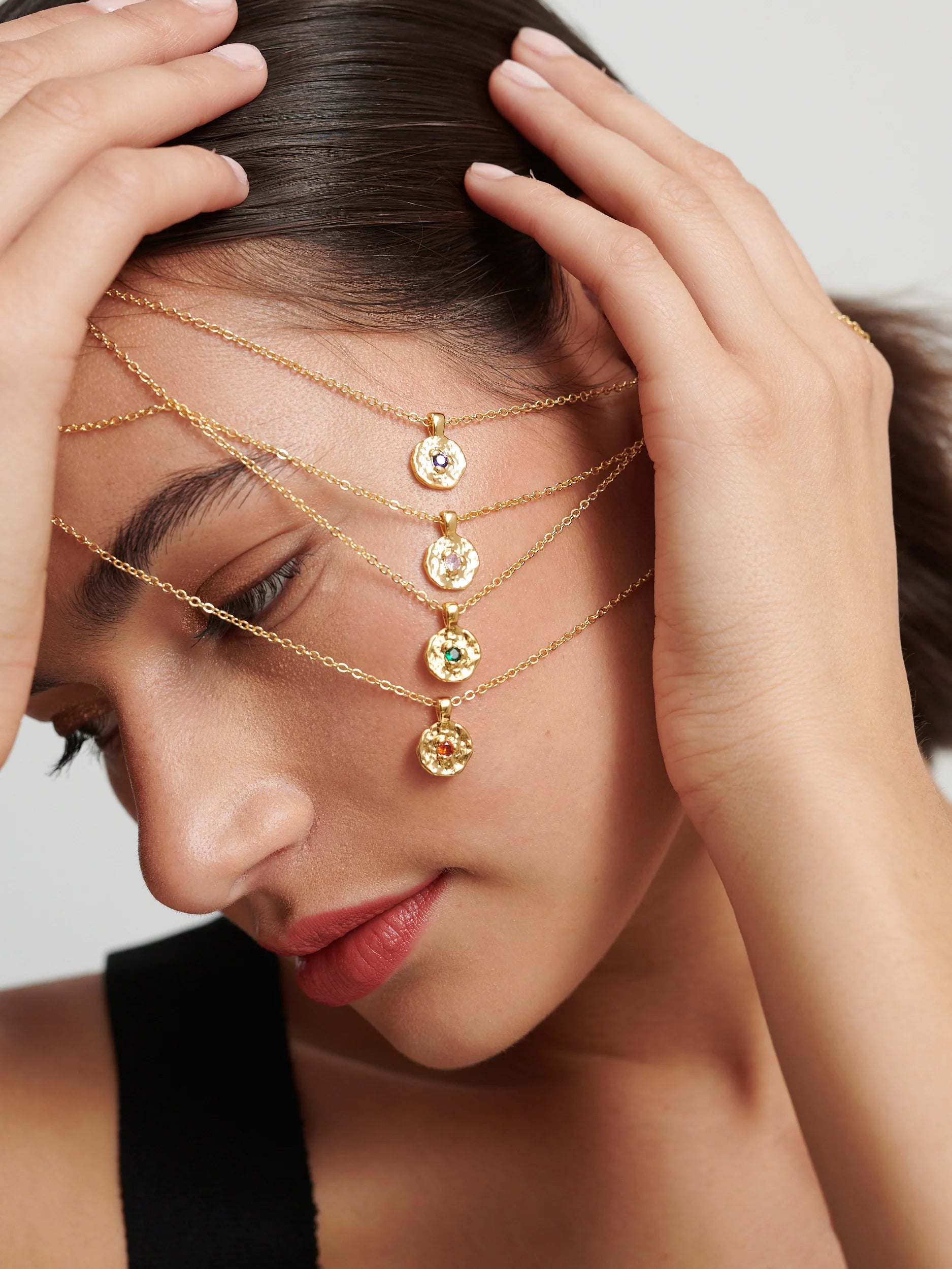 Birthstone Necklace Gold