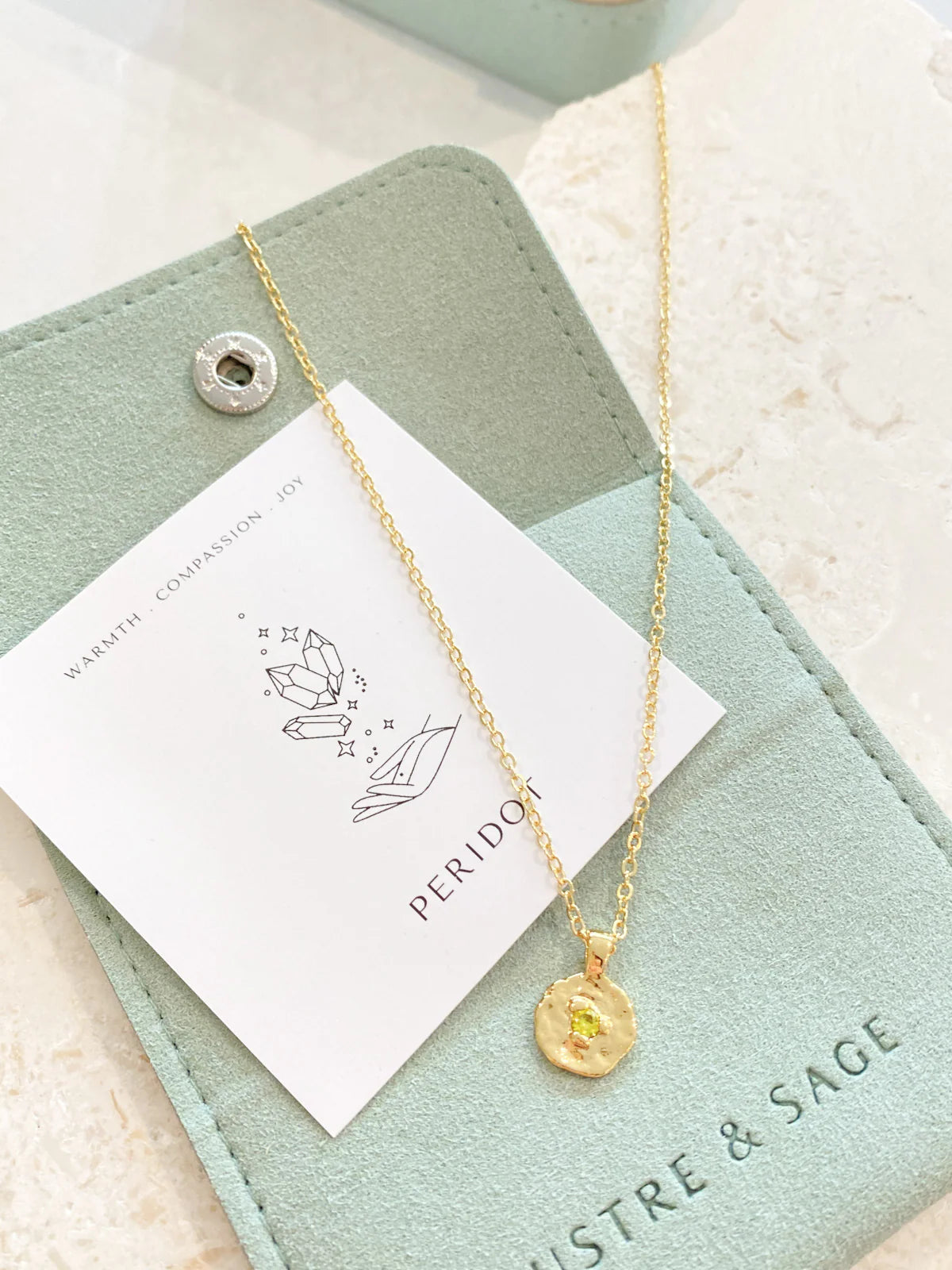 Birthstone Necklace Gold
