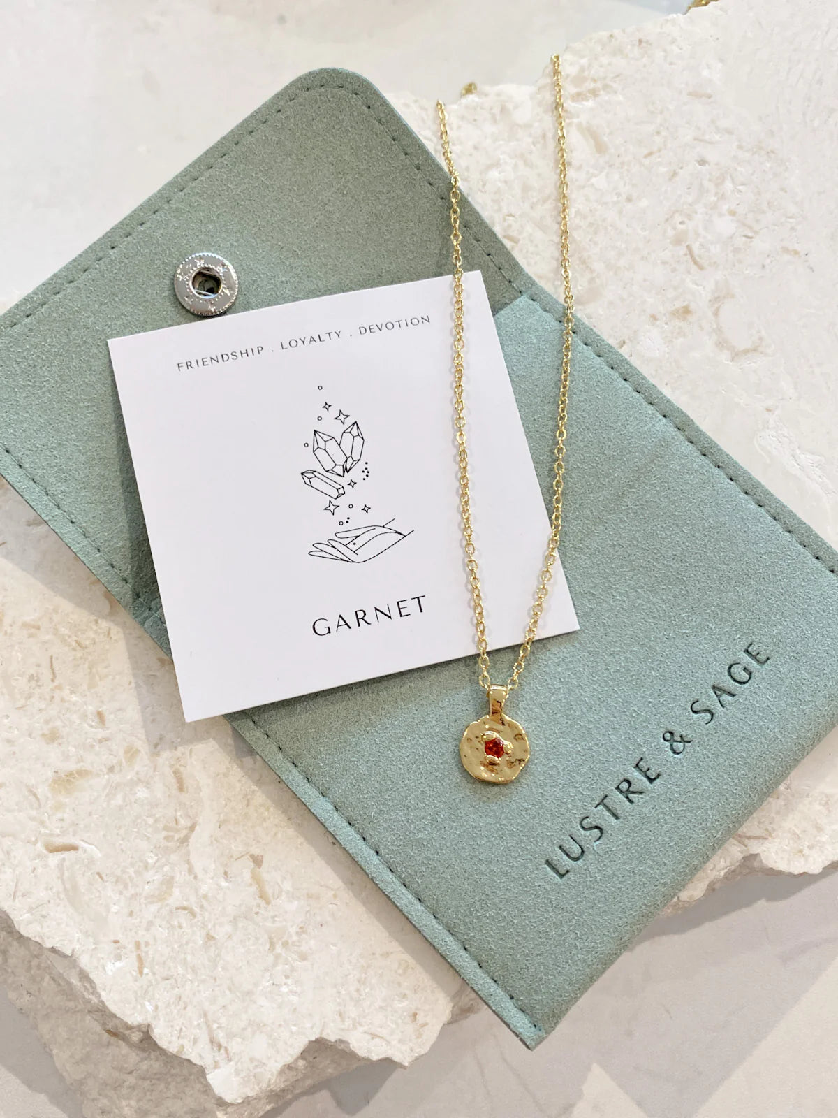 Birthstone Necklace Gold