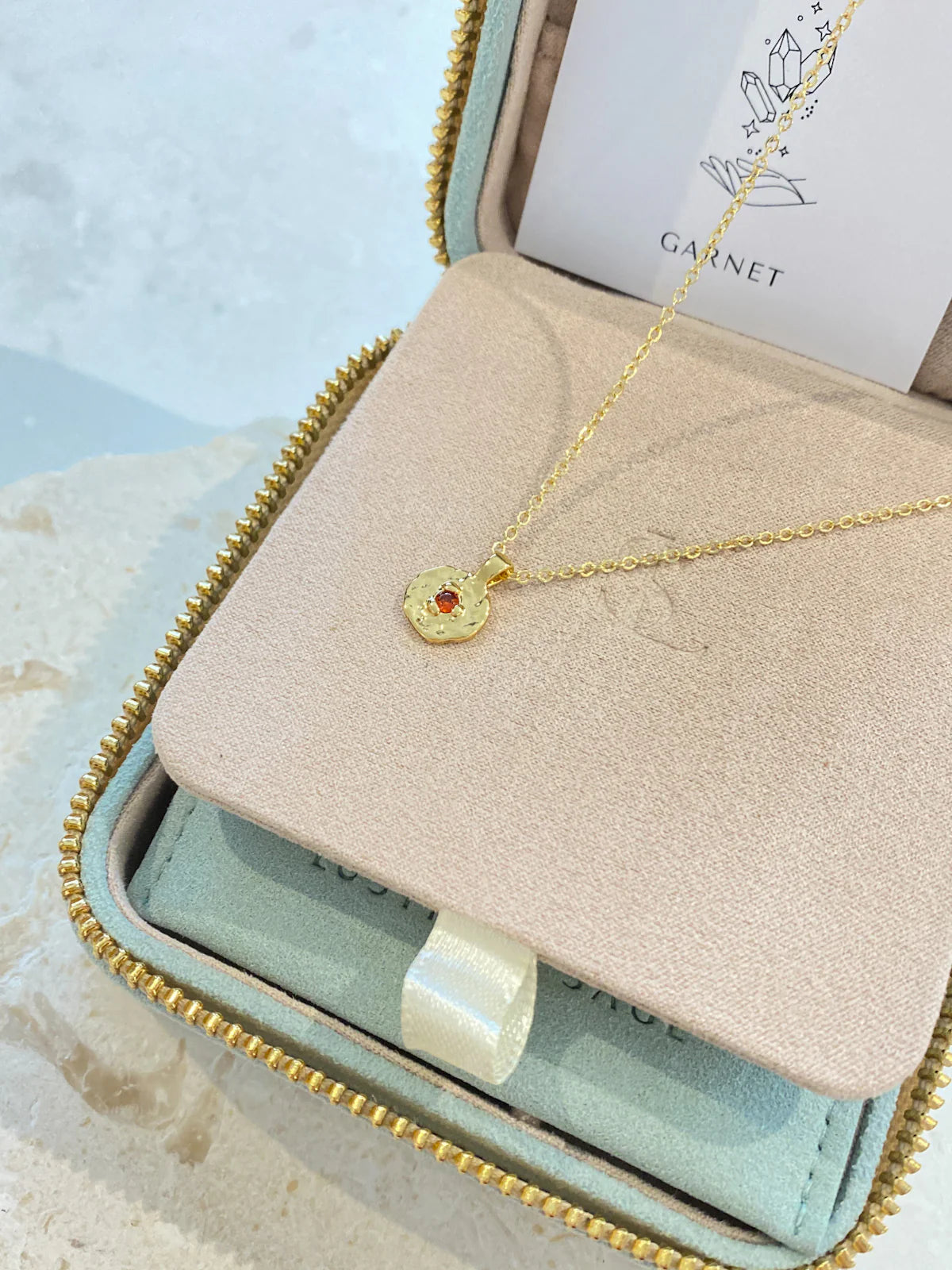 Birthstone Necklace Gold
