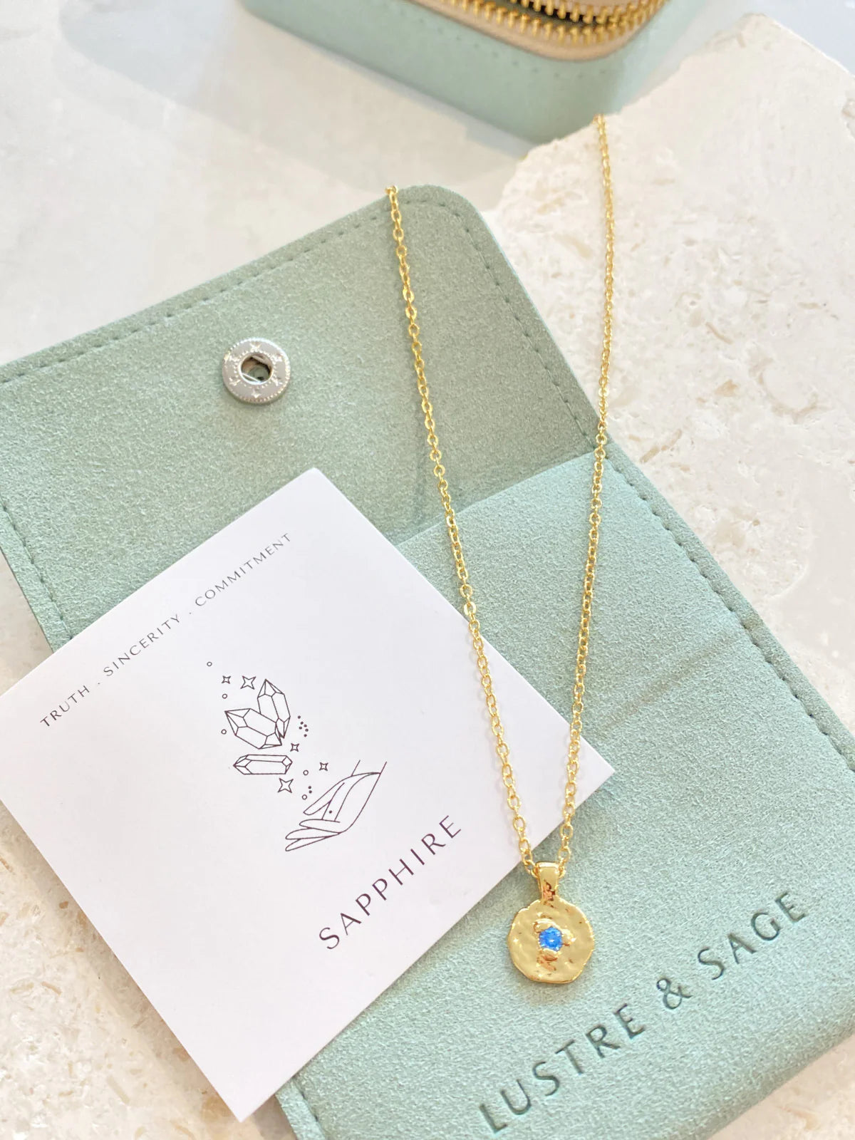Birthstone Necklace Gold