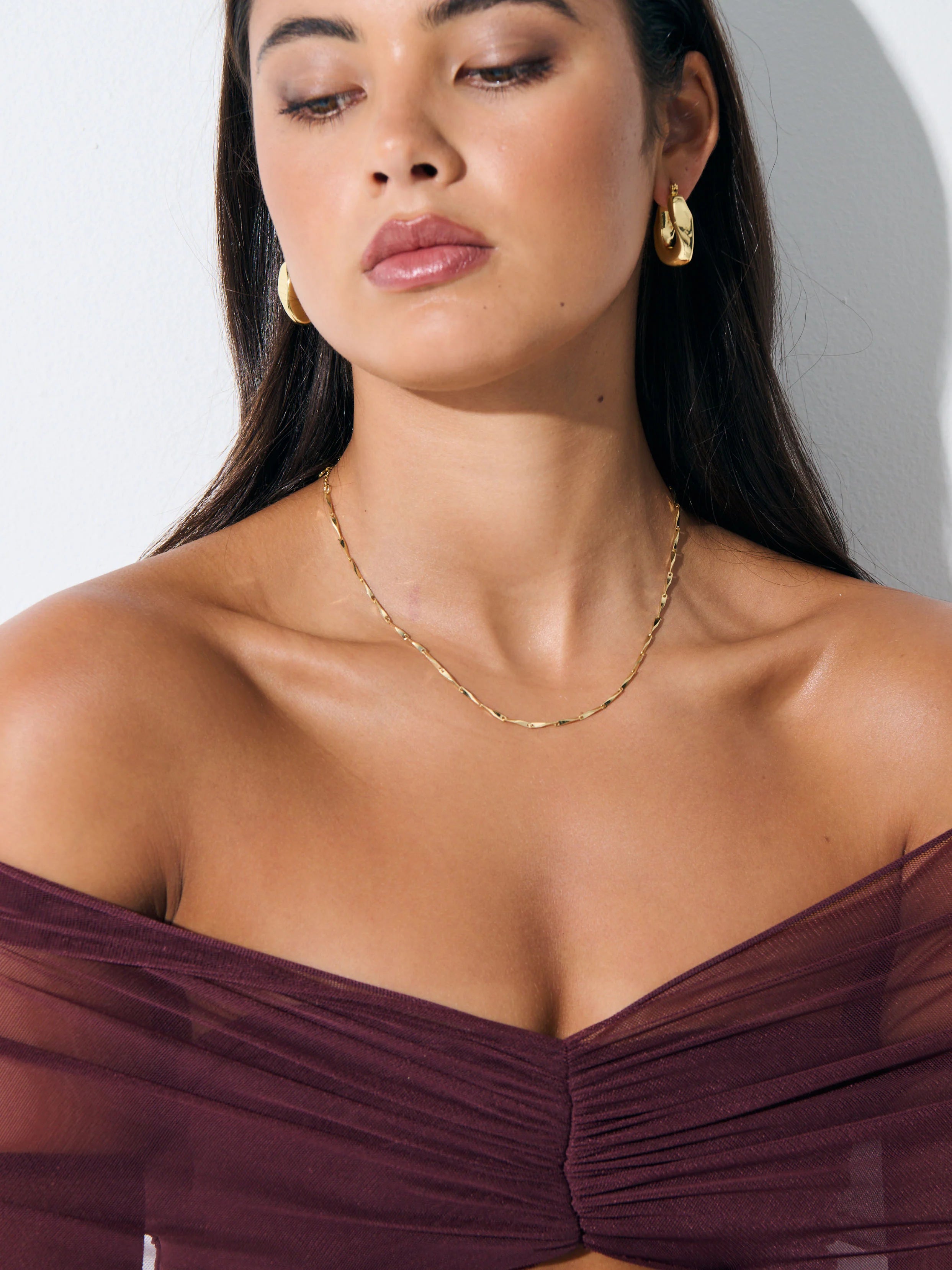 Lea Wavy Earrings Gold
