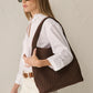 Layla Woven Tote Bag - Brown