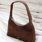 Katie Shoulder Bag - Brown Suede