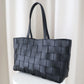 Nelly Woven Tote Bag - Black