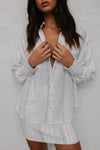 La Tinta Shirt - Pastel Watercolour Stripe