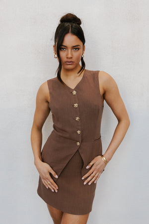 Finch Vest - Chocolate