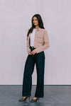 Jovie Cropped Jacket - Beige
