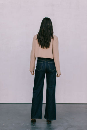 Jovie Cropped Jacket - Beige